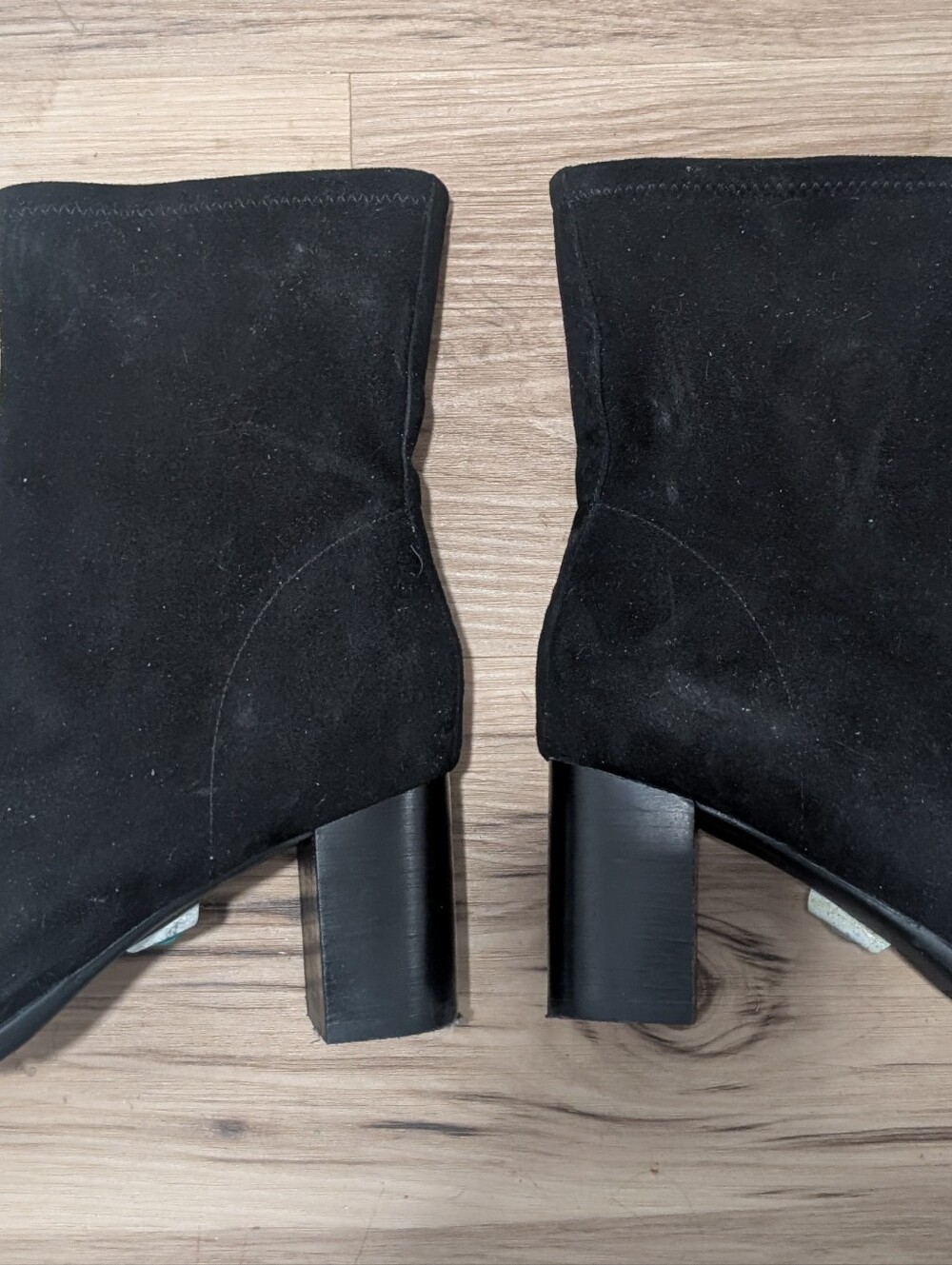 Franco Sarto Black Zippered above ankle boots w/~2" heel Sz 8 Like New $52